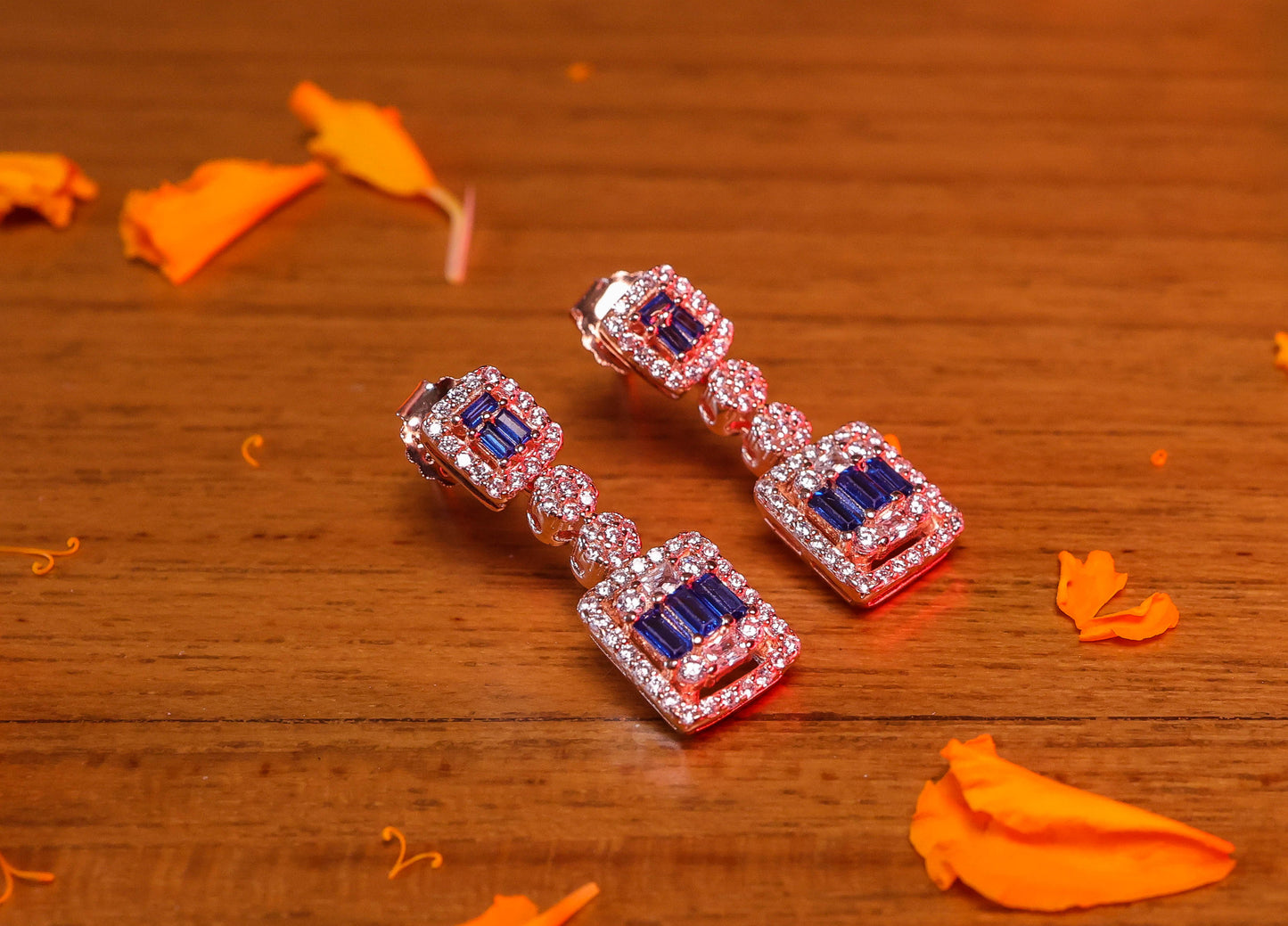 Blue stone rectangular set