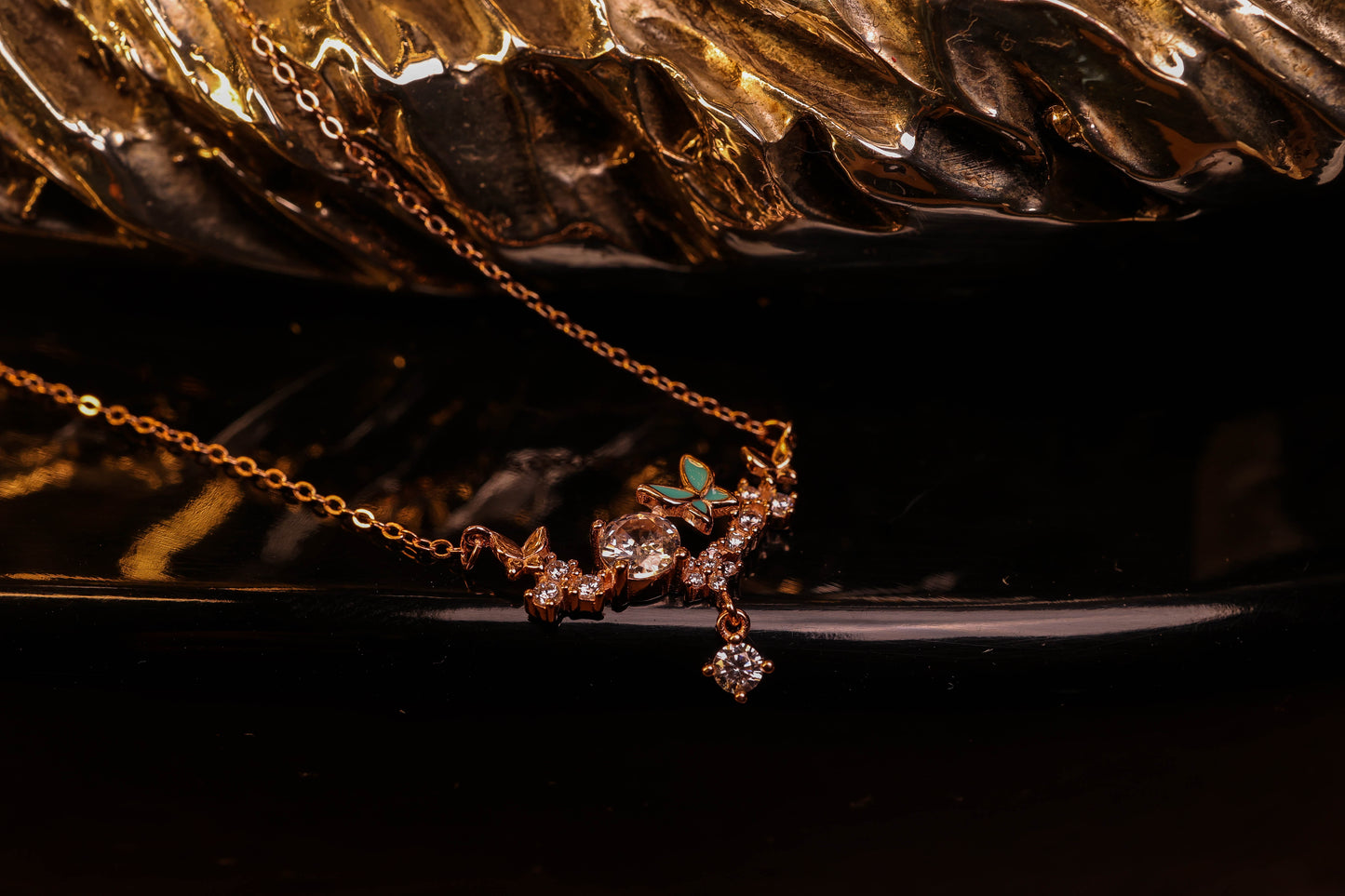 Garden of butterflies pendant and chain