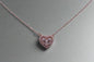 Heart stone pendant with chain