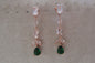 Blooming green stone earing