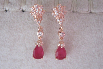 Lotus red teardrop set