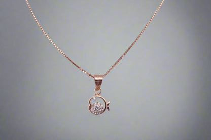 Floral fish chain and pendant