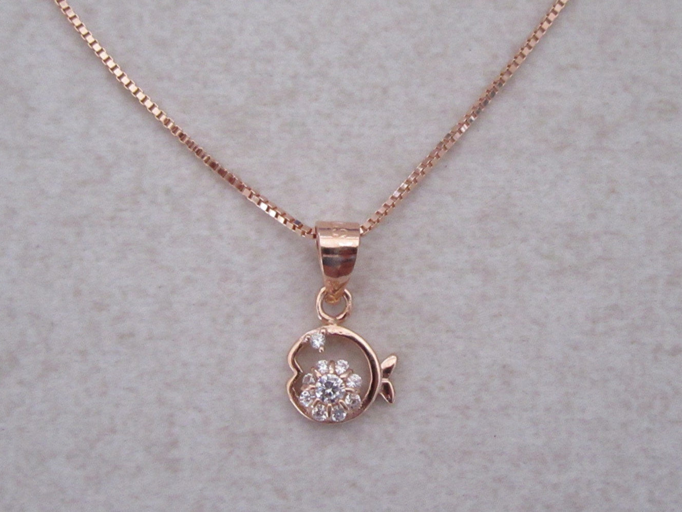 Floral fish chain and pendant