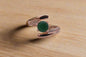 Green swirl ring