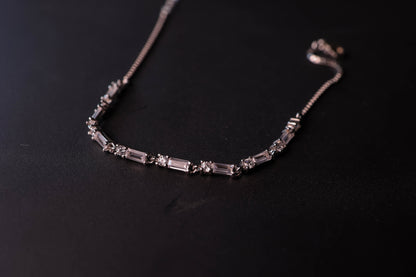 Rectangular stones garland bracelet