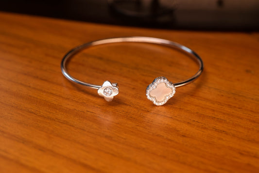 Pink clover bracelet