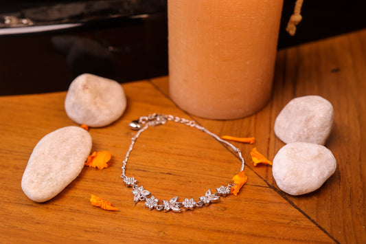 Flowers and butterflies bracelet