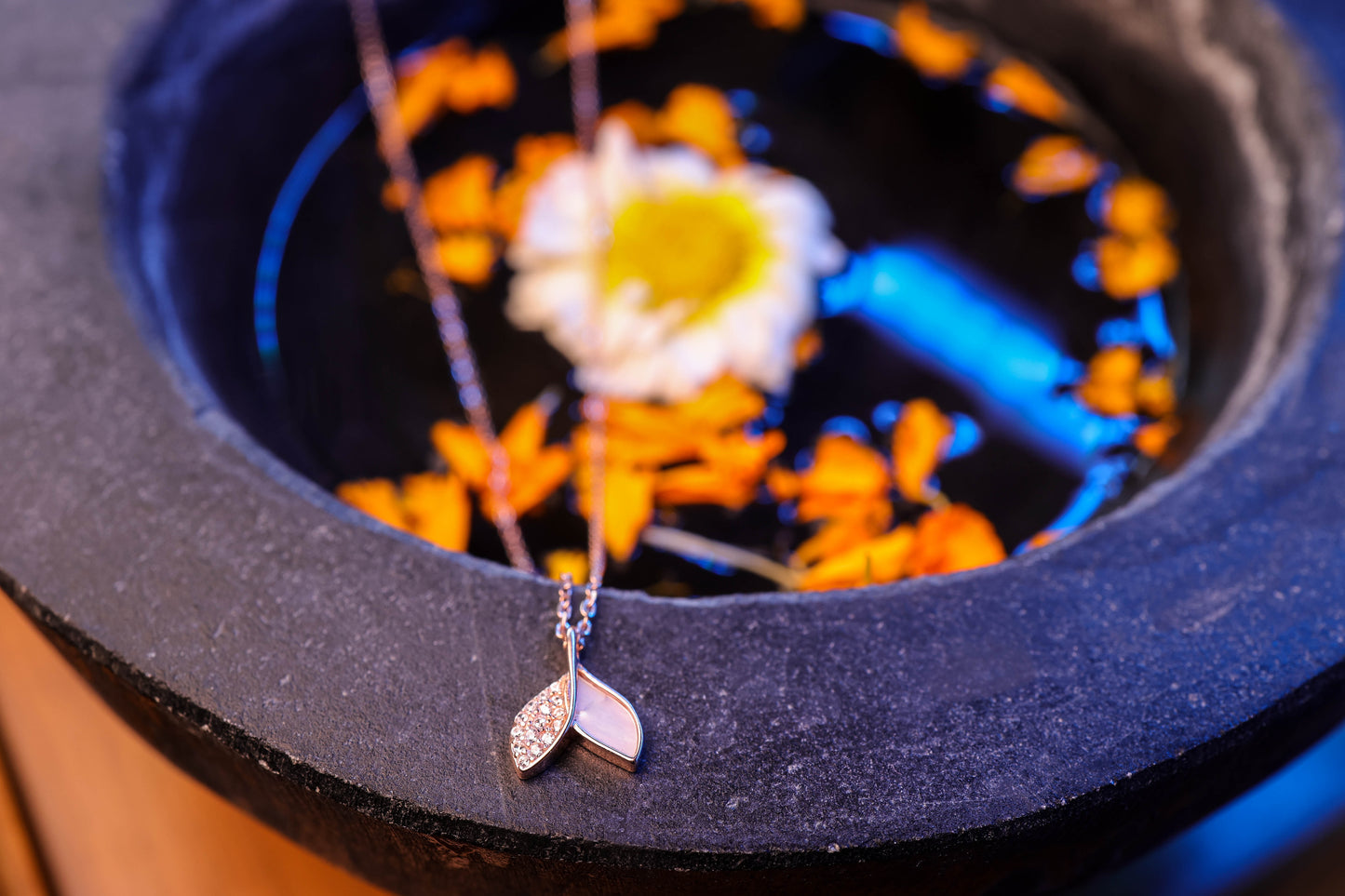 Fish tail pendant and chain